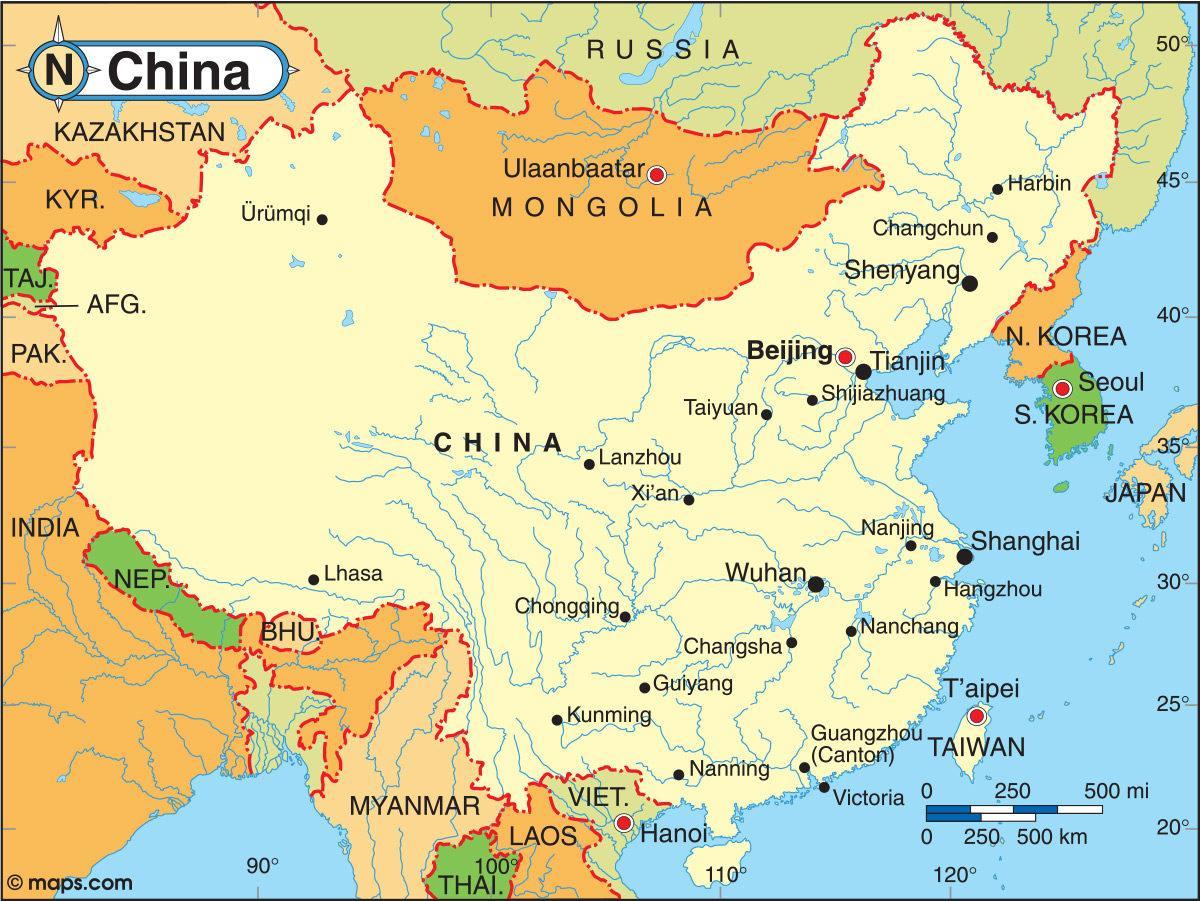 air China hegaldi mapa