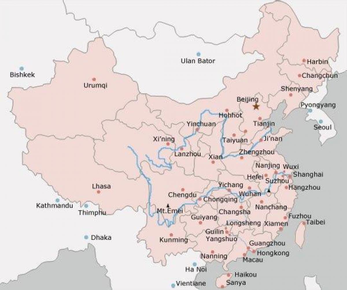 mapa Txinako hiri