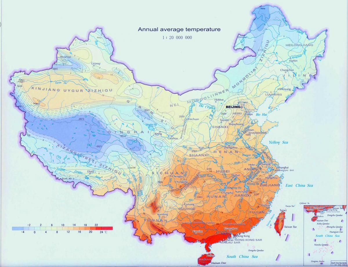 eguraldia mapa Txina