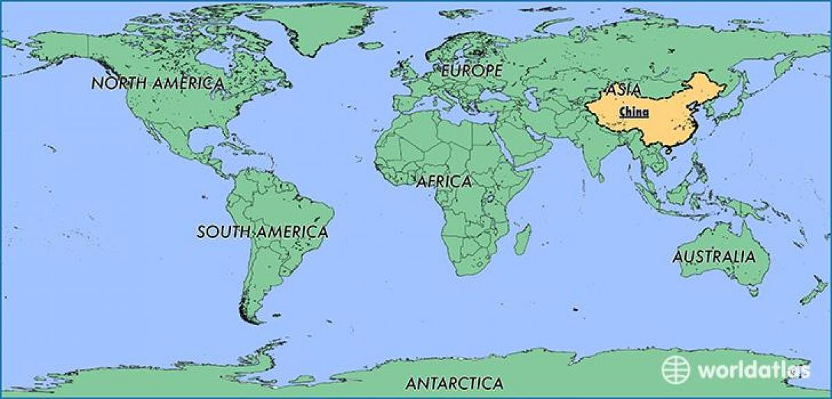Txina munduko mapa