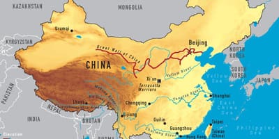Txina mapa ibaiak
