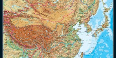 Physiographic mapa Txina