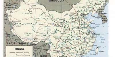 Txina mapa printable