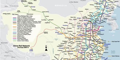 Trenbide-mapa Txina