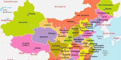 Txina mapa states