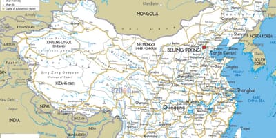 Txina errepide mapa