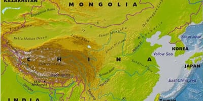 Txina mapa fisikoa