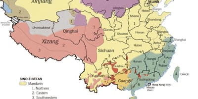 Hizkuntza mapa Txina