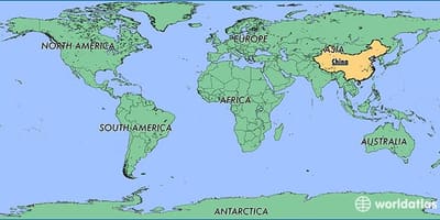 Txina munduko mapa