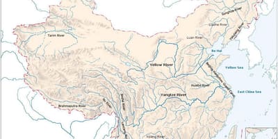 Txina ibaien mapa