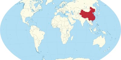 Txina munduko mapa