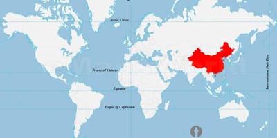 Txina munduko mapan