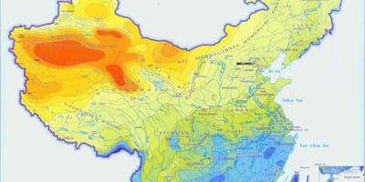 Txina prezipitazioen mapa