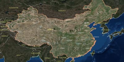 Txina satelite mapa