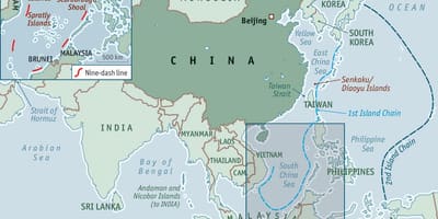 Mapa China uharteak
