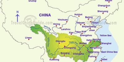 Txina mapa yangtze ibaiaren