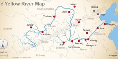 Txina mapa horia ibai
